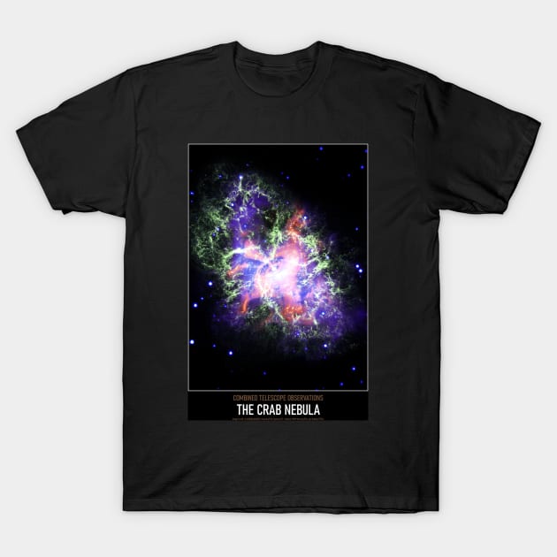 High Resolution Astronomy The Crab Nebula T-Shirt by tiokvadrat